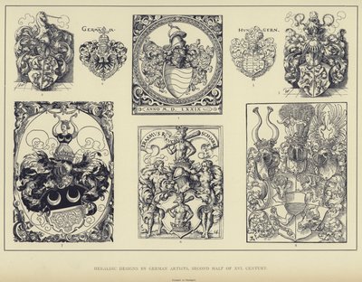 Diseños heráldicos de artistas alemanes, segunda mitad del siglo XVI (litografía) de English School
