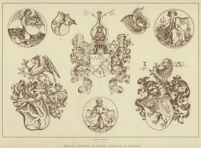 Dibujos heráldicos de artistas alemanes del siglo XV (litografía) de English School
