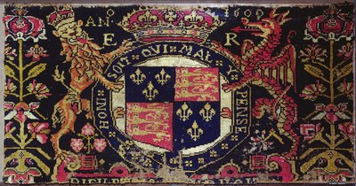 Alfombra de panel heráldico, 1600 de English School