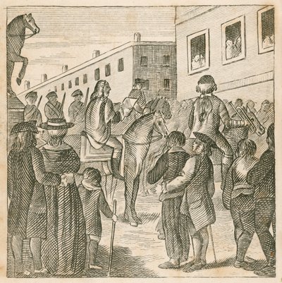 Heraldos proclamando el rey Jorge I en Charing Cross, Londres de English School