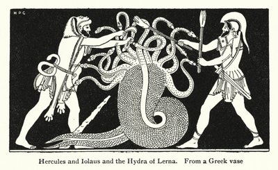 Hércules e Íolao y la Hidra de Lerna de English School