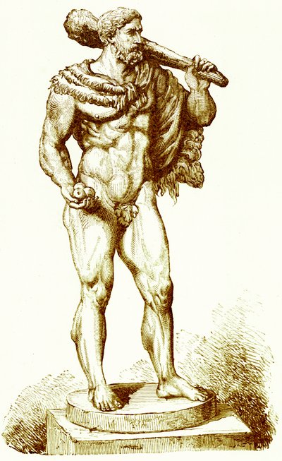 Hércules, ilustración de la Historia de Roma de Victor Duruy, publicada en 1884 de English School