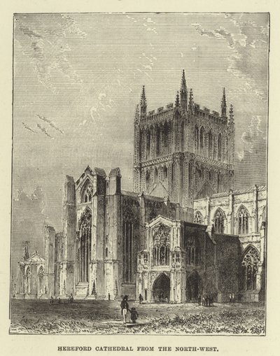 Catedral de Hereford desde el noroeste de English School