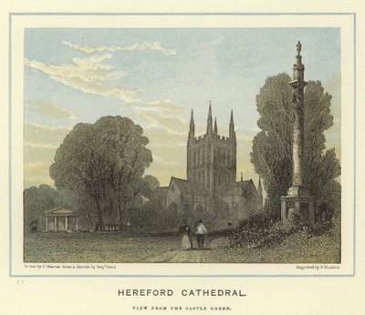 Catedral de Hereford, vista desde Castle Green de English School