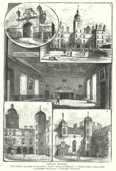 Hospital de Heriot (grabado) de English School