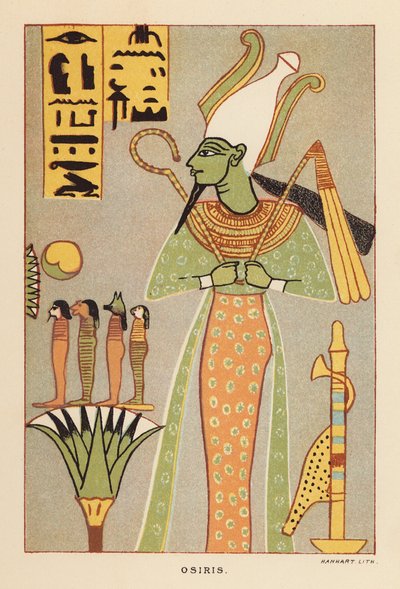 Heródoto: Osiris (litografía en color) de English School