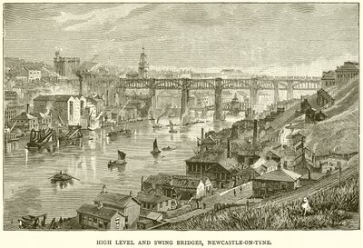 Puentes de nivel alto y giratorio, Newcastle-on-Tyne de English School