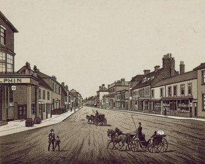 High Street, Petersfield (litografía) de English School