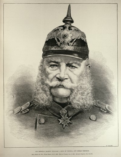 Su Majestad Imperial Guillermo I (1797-1888), Rey de Prusia y Emperador Alemán, de 