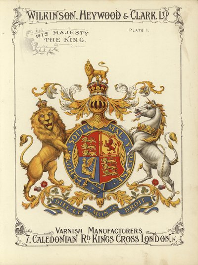 Su Majestad el Rey (cromolitografía) de English School