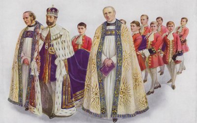Su Majestad el Rey entrando en la Abadía de English School