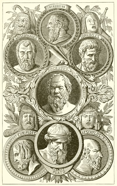 Historiadores, filósofos y dramaturgos de la antigua Grecia de English School