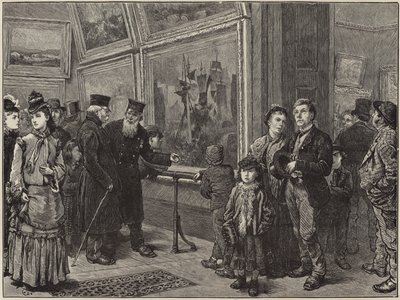 Gente de vacaciones en la Galería Nacional de English School