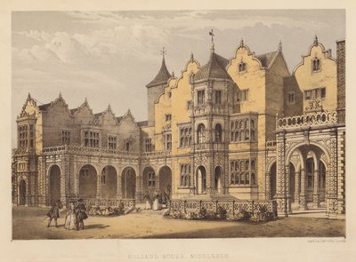 Holland House, Middlesex (aguatinta) de English School