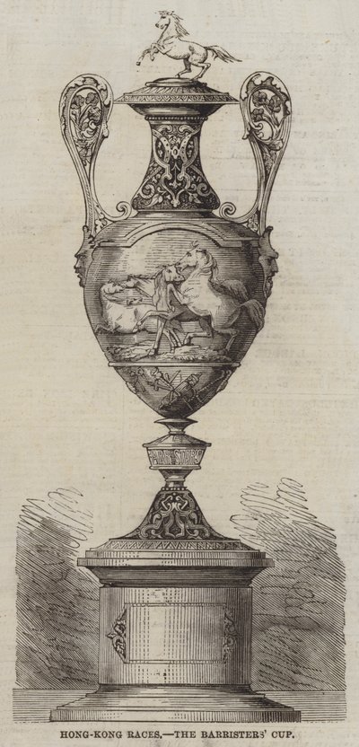 Carreras de Hong-Kong, la Copa de los Abogados (grabado) de English School
