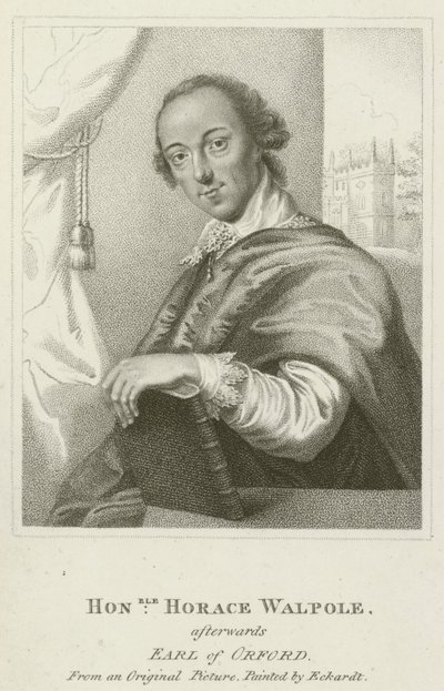 Honorable Horace Walpole, después Conde de Orford (grabado) de English School