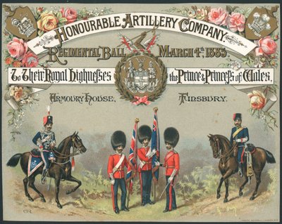 Compañía de Artillería Honorable, Baile Regimental, 4 de marzo de 1885 de English School