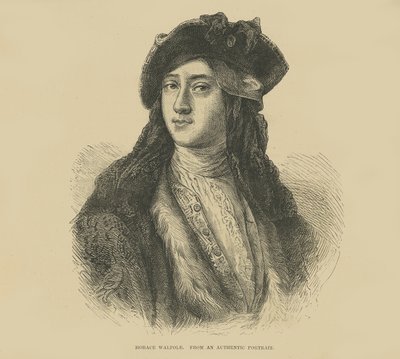 Horatio Walpole de un retrato auténtico (grabado) de English School