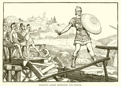 Horacio Cocles defendiendo el puente de English School