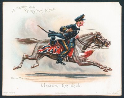 Tarjeta de Navidad de los Marines a Caballo de English School