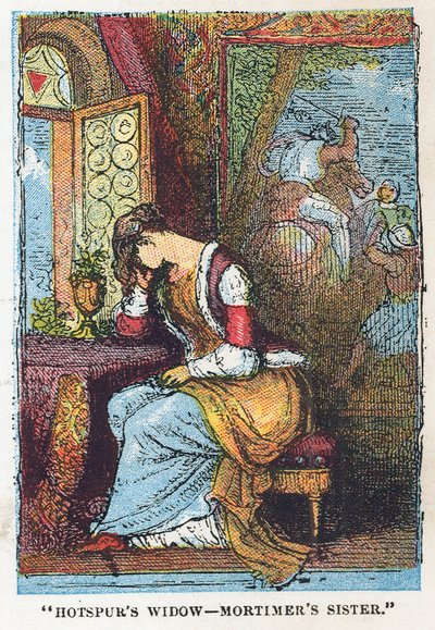 La viuda de Hotspur, hermana de Mortimer de English School