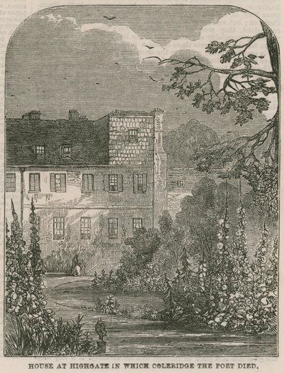 Casa en Highgate, Londres, en la que murió el poeta Samuel Coleridge de English School