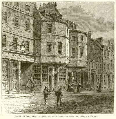 Casa en Westminster, se dice que fue ocupada por Oliver Cromwell de English School