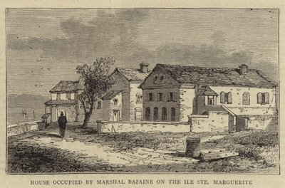 Casa ocupada por el Mariscal Bazaine en la Isla Santa Margarita (grabado) de English School