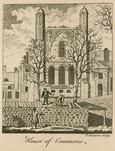 Cámara de los Comunes, Westminster, Londres de English School