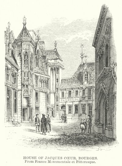 Casa de Jacques Coeur, Bourges (grabado) de English School