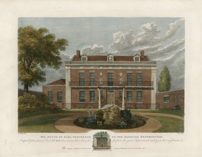Casa del Conde Grosvenor en Bankside, Westminster. Derribada en 1809 de English School