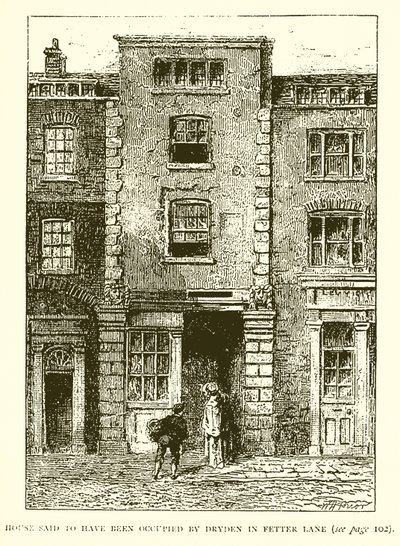 Casa que se dice fue ocupada por Dryden en Fetter Lane de English School