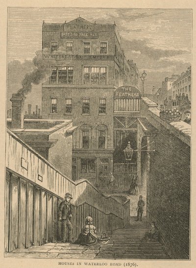 Casas en Waterloo Road, 1876 de English School