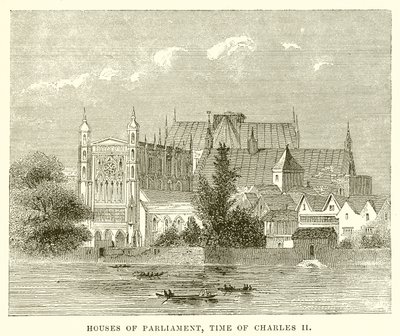 Casas del Parlamento, época de Carlos II de English School