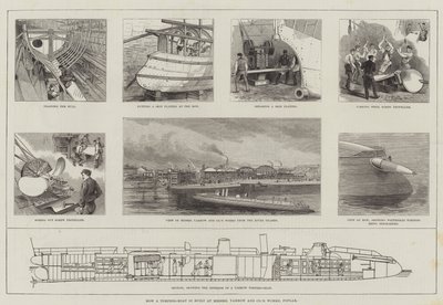 Cómo se construye un torpedero en los talleres de Messers Yarrow and Company, Poplar (grabado) de English School