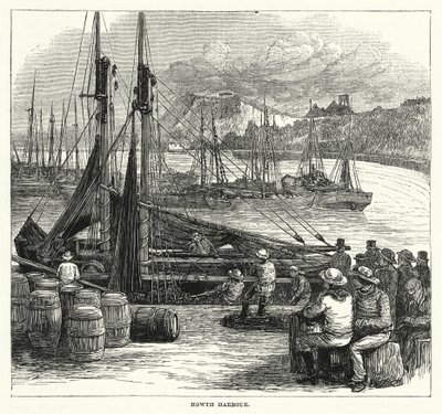 Puerto de Howth (grabado) de English School