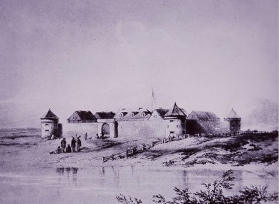 Compañía de la Bahía de Hudson, Upper Fort Garry en 1845 de English School
