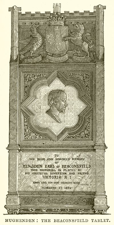 Hughenden: La Placa de Beaconsfield de English School