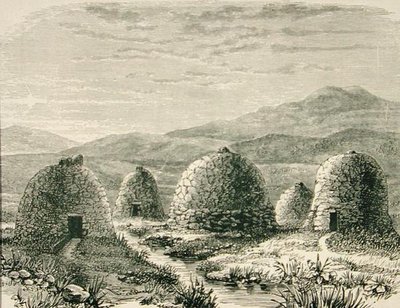 Cabañas en Uig en c.1880, de 