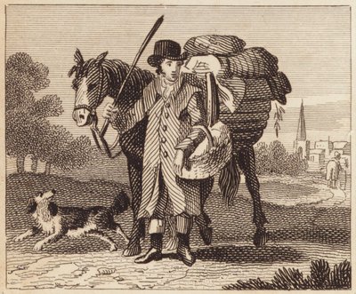 Huxter volviendo del mercado (grabado) de English School
