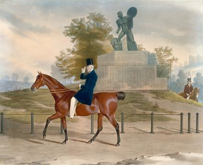 Hyde Park, Londres, con la estatua de Aquiles dedicada al Duque de Wellington de English School