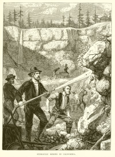 Minería hidráulica en California de English School