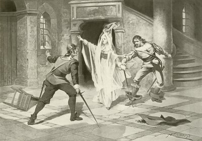 I Puritani, Acto I escena v (grabado) de English School