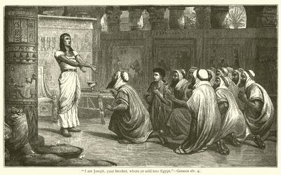 "Yo soy José, vuestro hermano, a quien vendisteis a Egipto", Génesis, xlv, 4 de English School