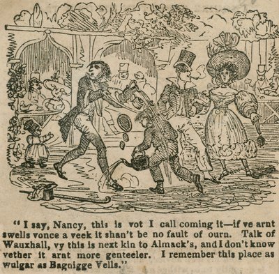 Digo, Nancy, esto es lo que llamo venir; Vauxhall Gardens, Londres de English School