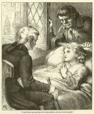 "Nunca iré a ninguna parte salvo con mi madre, y ella no está en la tierra" (grabado) de English School