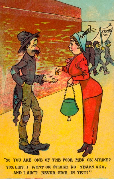 Me declaré en huelga hace 30 años, y aún no he cedido (litografía en color) de English School