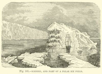 Iceberg y parte de un campo de hielo polar de English School