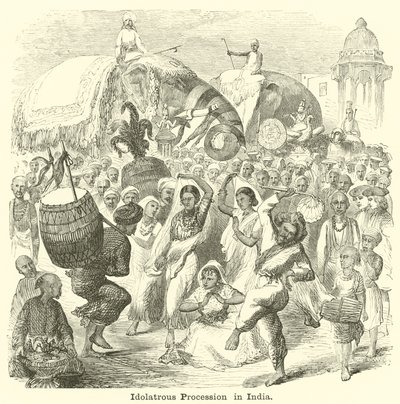 Procesión idólatra en India de English School