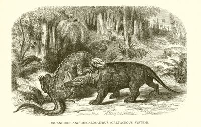 Iguanodon y Megalosaurus, Sistema Cretácico de English School